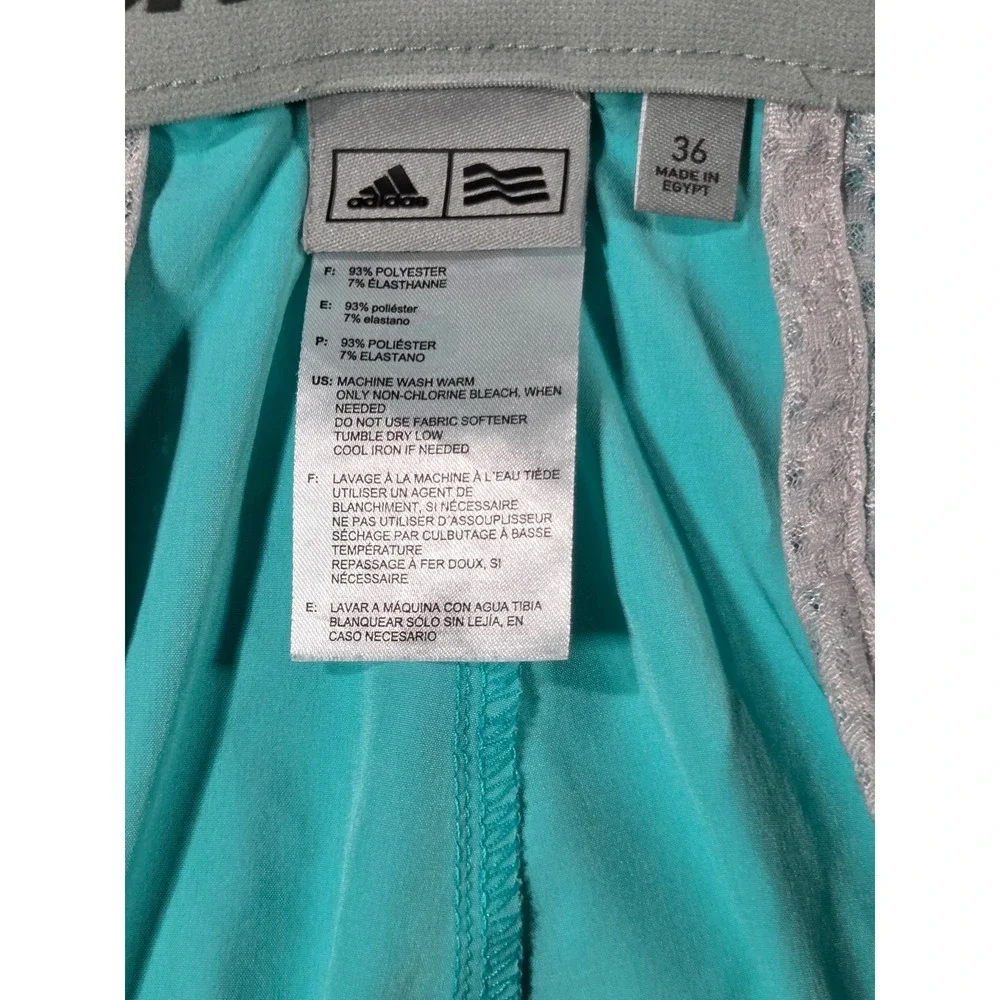 Adidas Golf Shorts Mens 36 Turquoise Blue Ultimate365 Stretch Flat Front